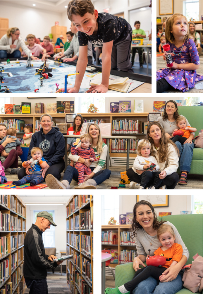 Photos of people at the Library