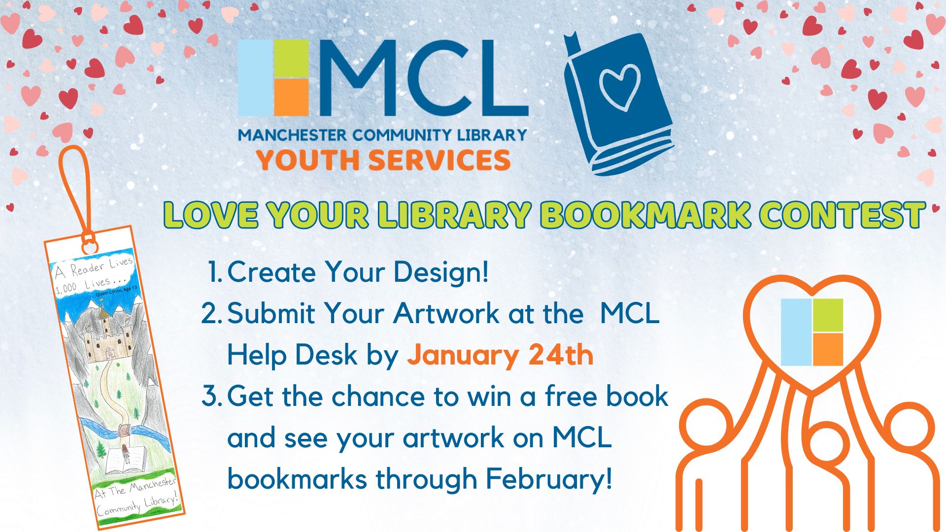 Love Your Library Bookmark Contest: Submit by Jan. 24th