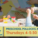 An advertisement for Preschool Pollocks art group