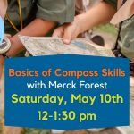 Promotional image for the Basic Compass Skills program by Merck Forest at the Library